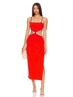 L*SPACE x REVOLVE Naomi Cutout Midi Dress | Size Large | NWOT
